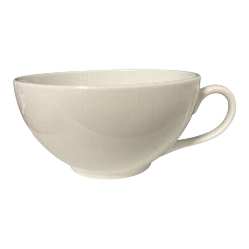 Crate And Barrel Large White Coffee Espresso Mug Made In Indonesia - 4.5"